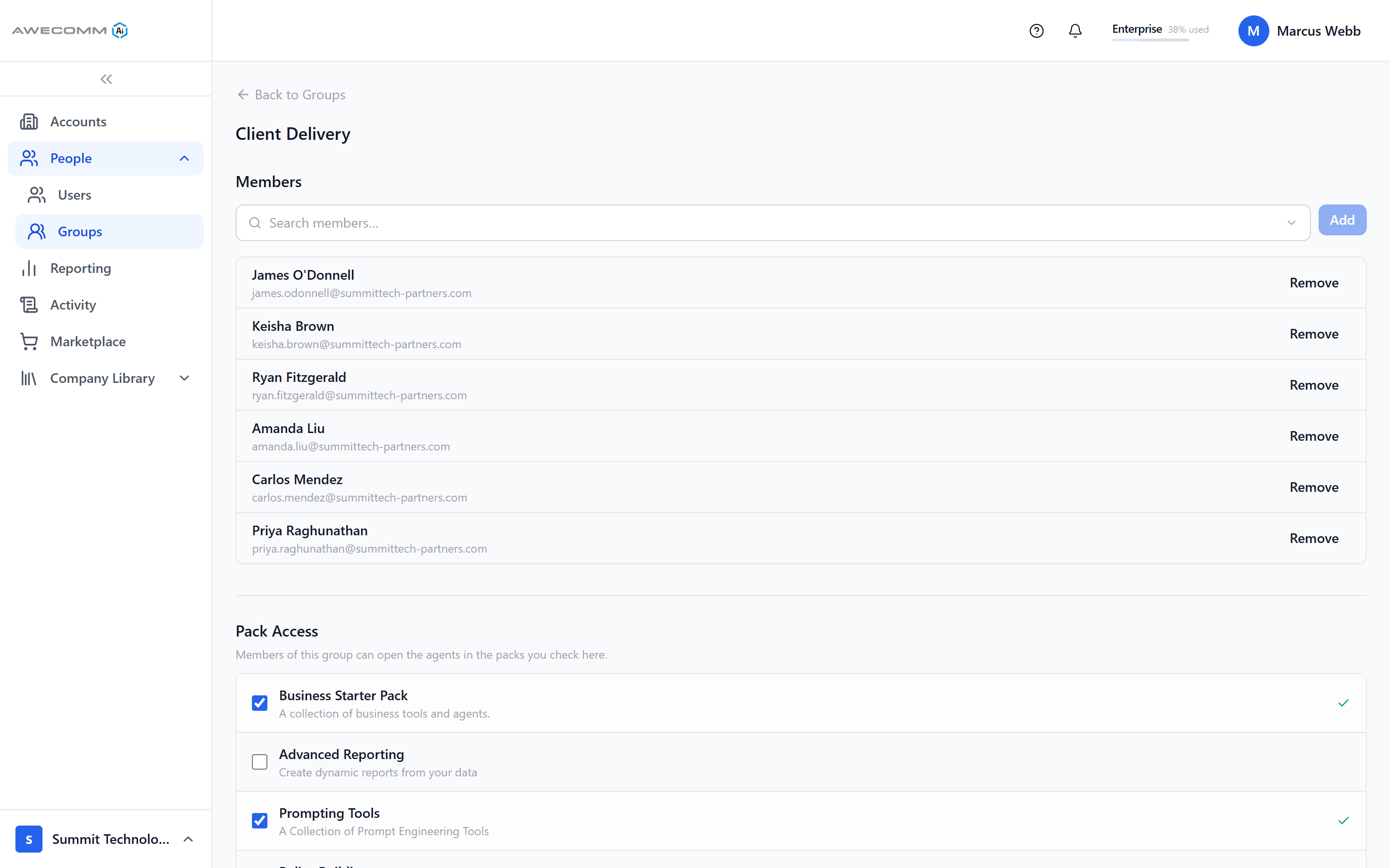 Group-based agent access controls in the admin console